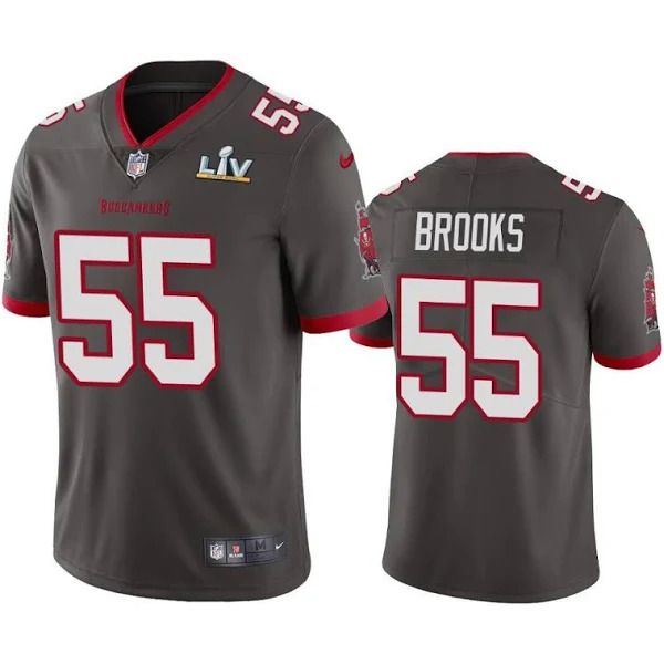 Men Tampa Bay Buccaneers #55 Derrick Brooks Nike Grey Super Bowl LV Limited NFL Jersey